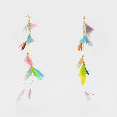 Plume earrings - Multi colour