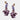 Bird of Paradise Earrings - Purple