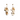 Aurea Bloom earrings (S)- White/Matt Gold