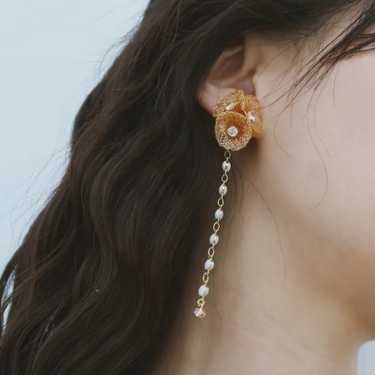 Triple Flowers Earrings