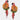 Parrot Earrings -Orange Green