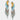 Peacock Earrings - Denim Yellow